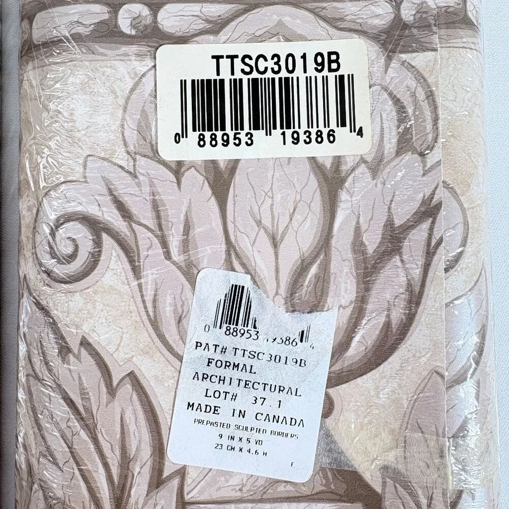 Vintage Imperial Outlines Formal‎ Architectural 2x Wallpaper Border 10 yds NOS